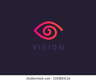 Creative Geometric logo eye icon for eye clinic