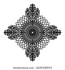 Creative Geometric mandala background design.