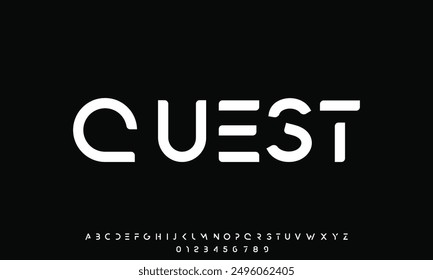 Creative geometric modern urban alphabet font. Digital abstract futuristic, fashion, sport, minimal technology typography.