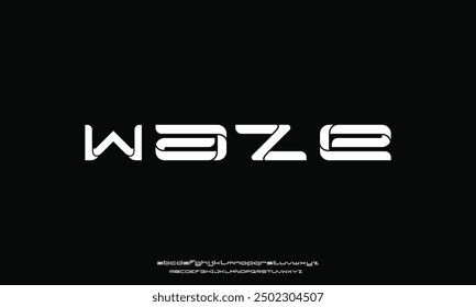 Creative geometric modern urban alphabet font. Digital abstract futuristic, fashion, sport, minimal technology typography.