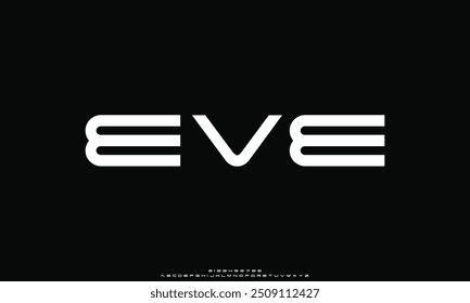 Creative geometric modern urban alphabet font. Digital abstract futuristic, fashion, sport, minimal technology typography.