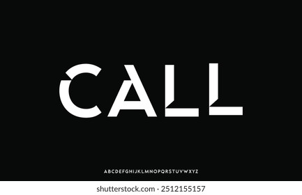 Creative geometric modern urban alphabet font. Digital abstract futuristic, fashion, sport, minimal technology typography.
