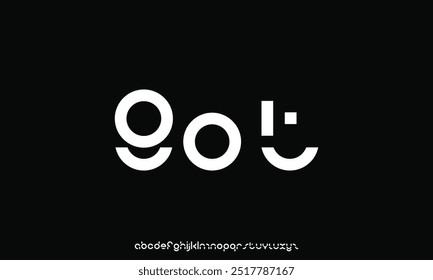 Creative geometric modern urban alphabet font. Digital abstract futuristic, fashion, sport, minimal technology typography.