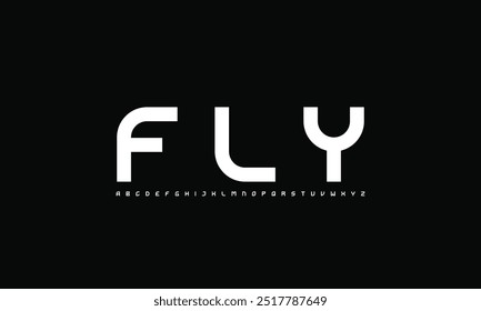 Creative geometric modern urban alphabet font. Digital abstract futuristic, fashion, sport, minimal technology typography.