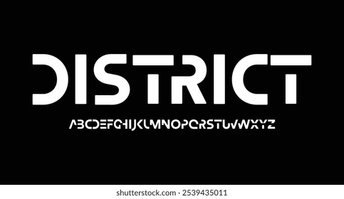 Creative geometric modern urban alphabet font. Digital abstract futuristic, fashion, sport, minimal technology typography.
