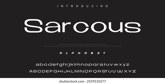 Creative geometric modern urban alphabet font. Digital abstract futuristic, fashion, sport, minimal technology typography.