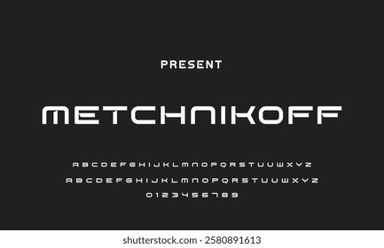 Creative geometric modern urban alphabet font. Digital abstract futuristic, fashion, sport, minimal technology typography.