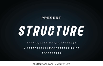 Creative geometric modern urban alphabet font. Digital abstract futuristic, fashion, sport, minimal technology typography.