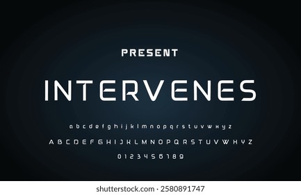 Creative geometric modern urban alphabet font. Digital abstract futuristic, fashion, sport, minimal technology typography.