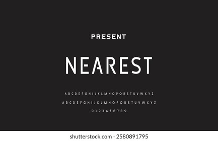 Creative geometric modern urban alphabet font. Digital abstract futuristic, fashion, sport, minimal technology typography.