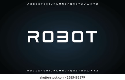 Creative geometric modern urban alphabet font. Digital abstract futuristic, fashion, sport, minimal technology typography.