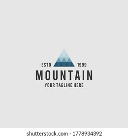 Creative geometric mountain logo design