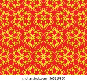 creative geometric ornament on background. Seamless vector illustration. For interior design, wallpaper, invitation