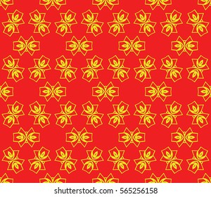 creative geometric ornament on background. Seamless vector illustration. For interior design, wallpaper, invitation