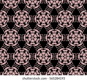 creative geometric ornament on background. Seamless vector illustration. For interior design, wallpaper, invitation