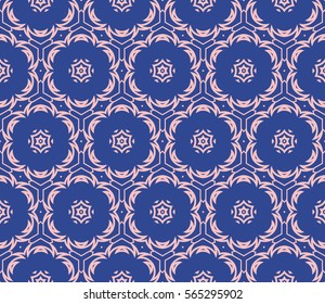 creative geometric ornament on background. Seamless vector illustration. For interior design, wallpaper, invitation