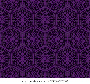 creative geometric ornament on color background. Seamless vector illustration. For interior design, wallpaper