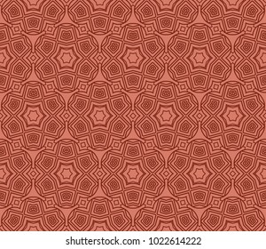 creative geometric ornament on color background. Seamless vector illustration. For interior design, wallpaper