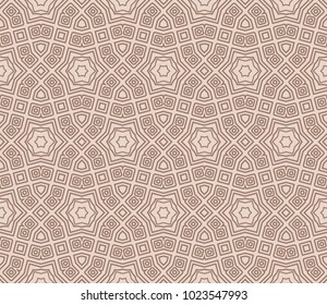 creative geometric ornament on color background. Seamless vector illustration. For interior design, wallpaper