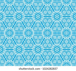 creative geometric ornament on color background. Seamless vector illustration. For interior design, wallpaper