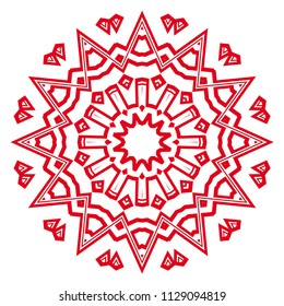 creative geometric ornament on color background. Seamless vector illustration. For interior design, wallpaper mandala