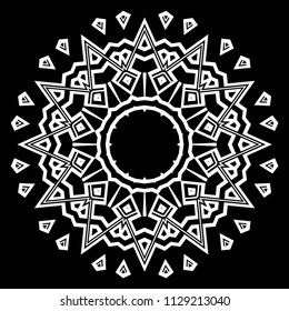 creative geometric ornament on color background. Seamless vector illustration. For interior design, wallpaper mandala