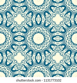 creative geometric ornament on color background. Seamless vector illustration. For beautiful interior design, wallpaper.