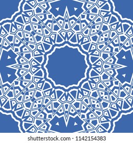 creative geometric ornament on color background. Seamless vector illustration. For beautiful interior design, wallpaper.