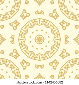 creative geometric ornament on color background. Seamless vector illustration. For finest interior design, wallpaper