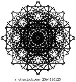creative geometric pattern, modern art lines black and white background, vector decorative element
