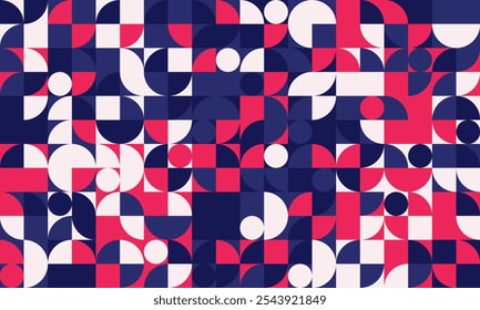 Creative geometric pattern with mosaic shapes and seamless design. Ideal for modern posters, backgrounds, or abstract textile prints.