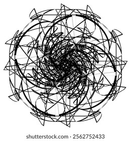 creative geometric pattern, op art lines black and white background, vector design element