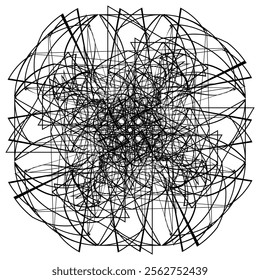 creative geometric pattern, op art lines black and white background, vector design element