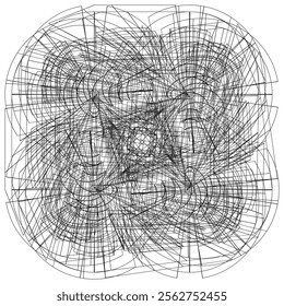 creative geometric pattern, op art lines black and white background, vector design element