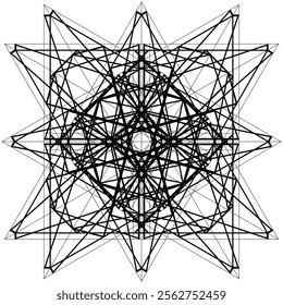 creative geometric pattern, op art lines black and white background, vector design element
