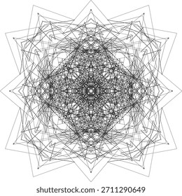 kreatives geometrisches Muster, Ornament, Symbol, moderner linearer Hintergrund, Vektordekoration