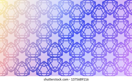 Creative geometric pattern with Soft Color Gradient Background. For Greeting Card, Flyer, Invitation. Vector Illustration