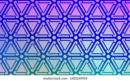 Creative geometric pattern with Soft Color Gradient Background. For Greeting Card, Flyer, Invitation. Vector Illustration