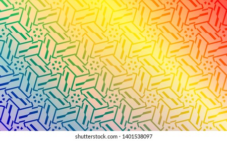 Creative geometric pattern with Soft Color Gradient Background. For Greeting Card, Flyer, Invitation. Vector Illustration
