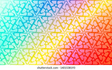 Creative geometric pattern with Soft Color Gradient Background. For Greeting Card, Flyer, Invitation. Vector Illustration