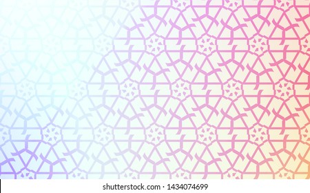Creative geometric pattern with Soft Color Gradient Background. For Greeting Card, Flyer, Invitation. Vector Illustration