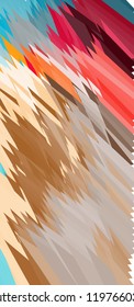 Creative geometric pattern of triangular shapes. Multicolor gradient exlosive background. Chaotic colorful backdrop in a low poly style. Modern abstract wallpaper.
