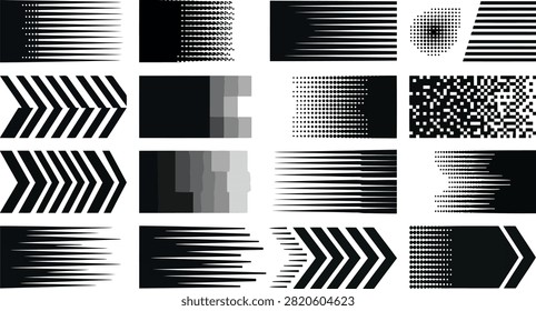 Creative geometric patterns with dots lines and shapes in black white design