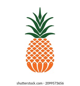 Creative Geometric Pineapple Fruit Logo Design Symbol Illustration