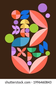 Creative geometric poster, cover design, geometric energetic shapes, modern drawing design. Elegant business card, Vector