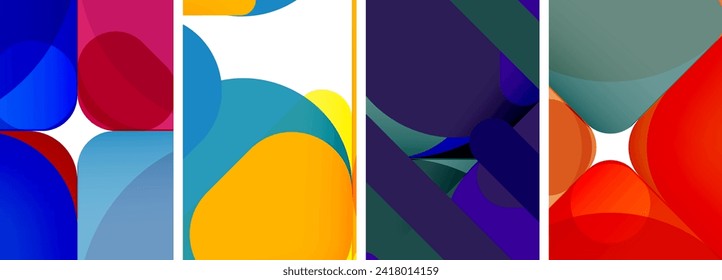 Creative geometric posters design backgrounds