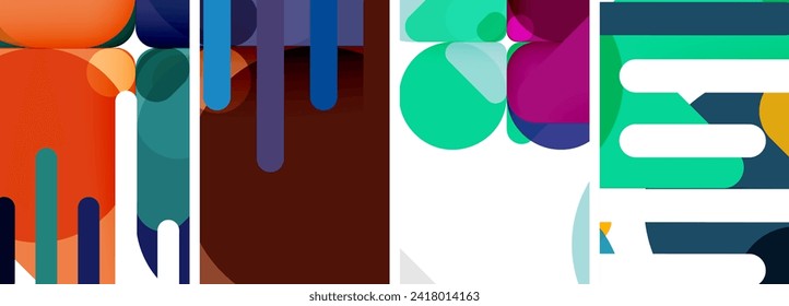 Creative geometric posters design backgrounds