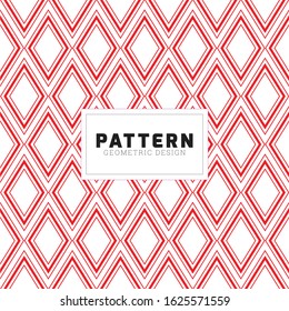 Creative Geometric Red Seamless Pattern Vector Design
