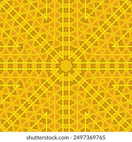 Creative geometric repeated ornament graphic design. Flat patchwork print. Stylized geometrical ornament. Eastern ethnic design. Artistic backdrop.