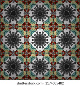 Creative geometric seamless pattern. Blue, gray and white polygonal illustration consisting of rectangles. Vector rectangular design for your business.